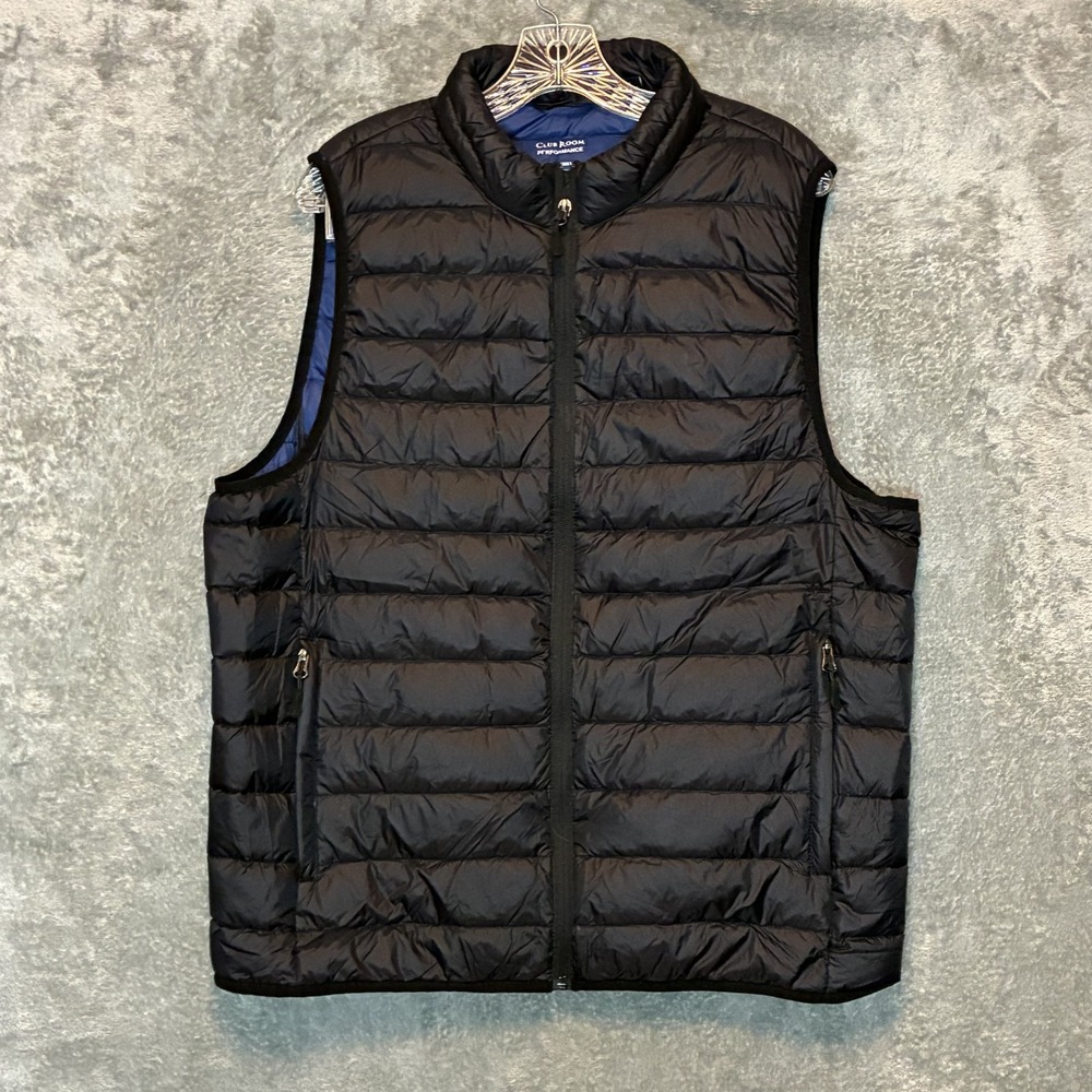 Club Room Men Performance Packable Down Puffer Vest L Quilted Water Resistant